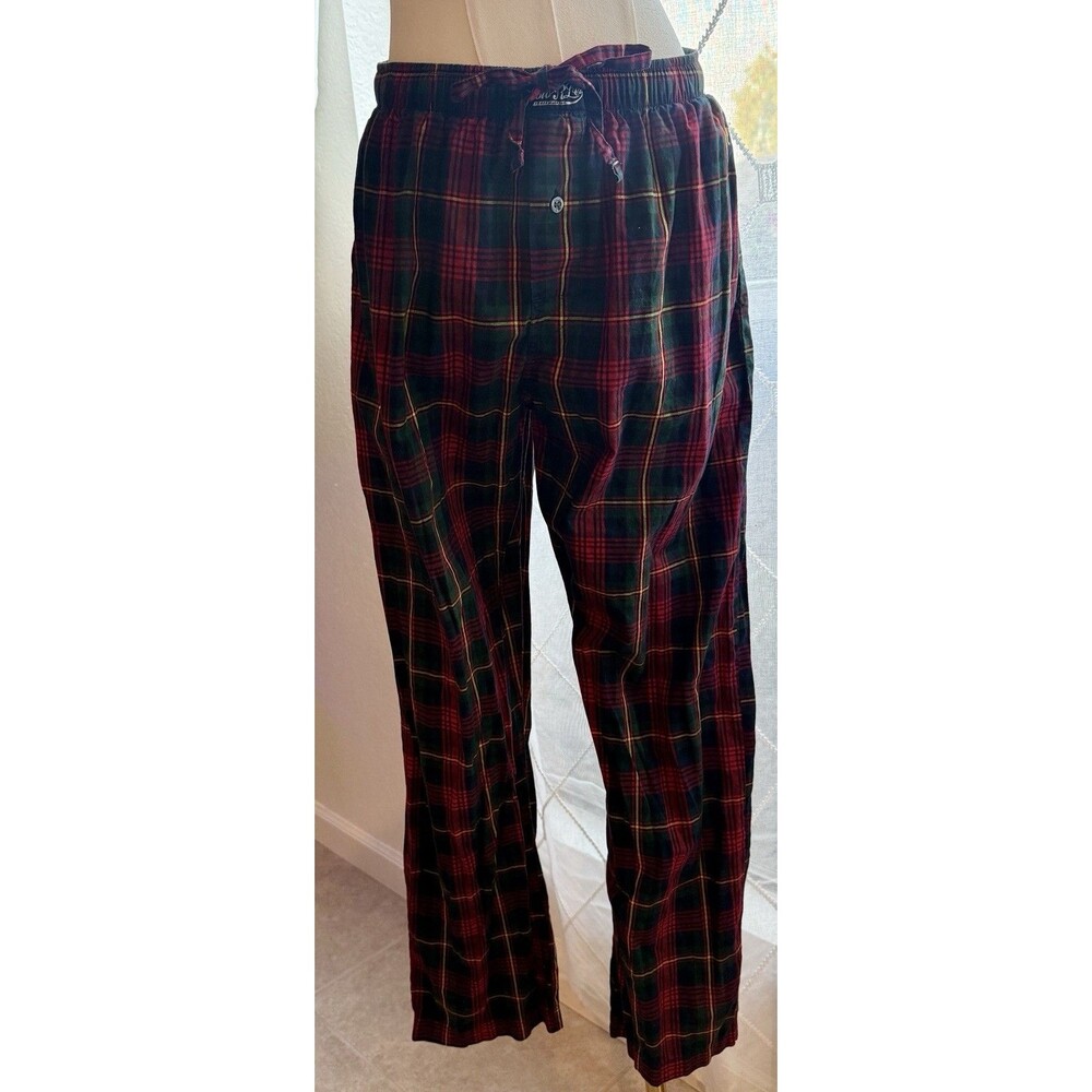 Polo Ralph Lauren Men's Red Tartan Plaid Cotton Pajama Pants Sleepwear Medium